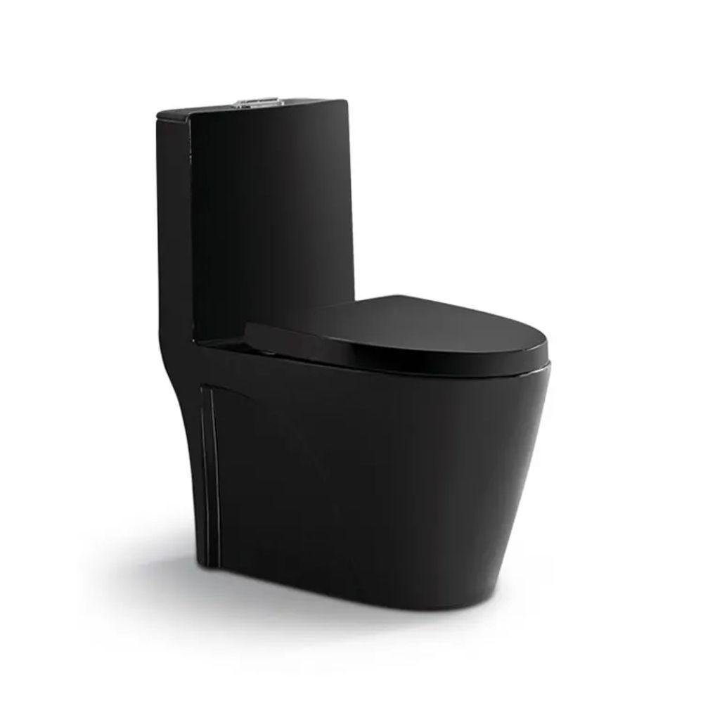 Vaso Sanitário Monobloco Preto Pex Magnus Produzido em Cerâmica - 1