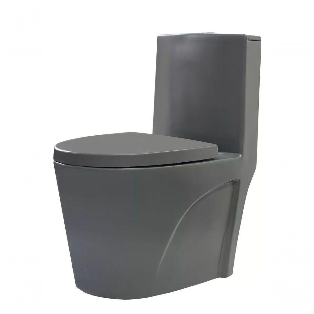 Vaso Sanitário Monobloco Preto Pex Magnus Produzido em Cerâmica - 8