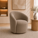 Ver imagem 4 de Poltrona Decorativa Yara Base Giratória Suede Sala Estar Quarto Recepção Confortável
