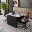 Ver imagem 1 de Plataforma Trabalho Pé Painel Cinza S C/ Pre 90cm X 120cm F5 Cor:cinza Sagrado com Preto