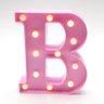 Luminária Led Letra B - Rosa - 1
