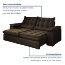 Ver imagem 7 de Sofa Retratil e Reclinavel Valencia 230cm 3 Lugares Kc Rei de Casa Veludo Marrom