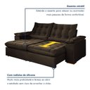 Ver imagem 6 de Sofa Retratil e Reclinavel Valencia 230cm 3 Lugares Kc Rei de Casa Veludo Marrom