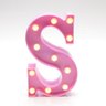 Luminária Led Letra S - Rosa - 1