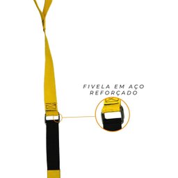 Fita de Suspensão Treinamento Suspenso Treino Funcional Amarelo - 2
