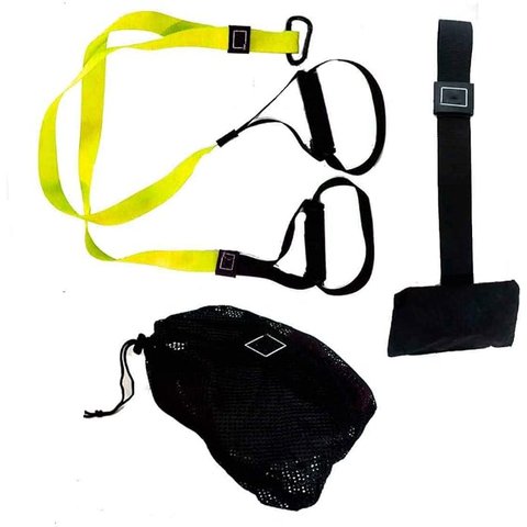 Fita de Suspensão Treinamento Suspenso Treino Funcional Amarelo