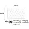 Cabeceira Para Cama Solteiro Estofada Box Capitone Roma 90cm Suede Bege - 2