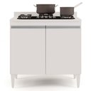 Ver imagem 6 de Balcão para Cooktop 80cm 2 Portas Flórida Branco - Lumil Móveis