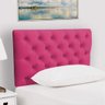 Cabeceira Para Cama Solteiro Estofada Box Capitone Roma 90cm Couro Rosa Pink - 1