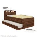 Ver imagem 2 de Bicama Solteiro Ônix com 1 Baú e 2 Gavetas Robel - Jacarandá