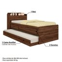 Ver imagem 3 de Bicama Solteiro Ônix com 1 Baú e 2 Gavetas Robel - Jacarandá