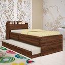 Ver imagem 1 de Bicama Solteiro Ônix com 1 Baú e 2 Gavetas Robel - Jacarandá