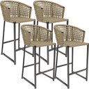 Ver imagem 1 de Kit 04 Banqueta Para Área Gourmet Cozinha Varanda Corda Náutica Porto D04 Bege - Lyam Decor