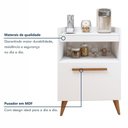 Ver imagem 7 de Aparador Buffet Gramado 1 Porta 1 Prateleira MDP 55,5cm Branco