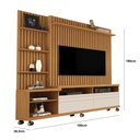 Ver imagem 3 de Home Ripado Nobre p/ TV até 60'' Nature/Off White - Giga Móveis