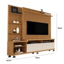 Ver imagem 3 de Home Ripado Nobre p/ TV até 60'' Nature/Off White - Giga Móveis