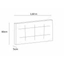 Ver imagem 2 de Cabeceira para Cama Queen Estofada Box Capitonê Lisa 160x80cm Linho Cinza