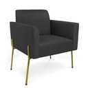 Ver imagem 7 de Sofá Namoradeira e 2 Poltronas Pé de Ferro Dourado Marisa Corino Preto D03 - D'Rossi
