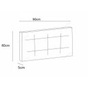 Ver imagem 2 de Cabeceira para Cama Solteiro Estofada Box Capitonê Lisa 90cm Suede Cinza Claro