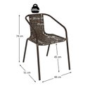 Ver imagem 4 de Kit 4 Cadeiras de Jardim Junco Sintético Multimóveis Cr8009 Café Mesclado