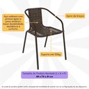 Ver imagem 3 de Kit 4 Cadeiras de Jardim Junco Sintético Multimóveis Cr8009 Café Mesclado