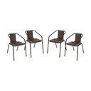 Ver imagem 1 de Kit 4 Cadeiras de Jardim Junco Sintético Multimóveis Cr8009 Café Mesclado