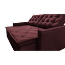 Ver imagem 4 de Sofá Sem Caixa Retrátil e Reclinável 1,65m Cama inBox Studio Suede Velusoft Vinho