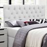 Cabeceira para Cama Casal Estofada Box Capitonê Italia 140cm Couro Branco - 1