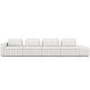 Ver imagem 5 de Sofá Ilha com Puff Living 465cm Amber M03 Bouclê Branco