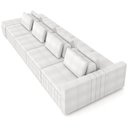 Ver imagem 4 de Sofá Ilha com Puff Living 465cm Amber M03 Bouclê Branco