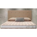 Ver imagem 1 de Cabeceira para Cama Casal Estofada Box Capitonê Valencia 140cm Suede Café com Leite
