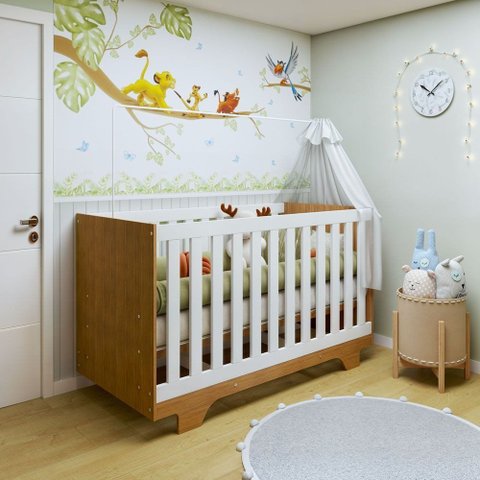 Berço Mini Cama com Colchão Life Tigus Baby