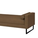 Ver imagem 2 de Recamier Berlim Base Metal 1,20m Corino Marrom - Clique Decorações