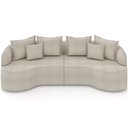 Ver imagem 3 de Sofá 4 Lugares Orgânico Sala de Estar Living 270cm Ekos K01 Bouclê Bege - Lyam Decor