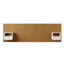 Ver imagem 3 de Cabeceira Ripado para Cama King Size Maracá Nature com 2 Mesa de Cabeceira Jatobá Offwhite - Rede Mó