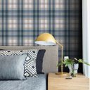 Ver imagem 1 de Papel de Parede Xadrez Color - Azul