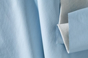 Ver imagem 2 de Poltrona Womb Chair com Puff em Couro Ecológico Azul Claro
