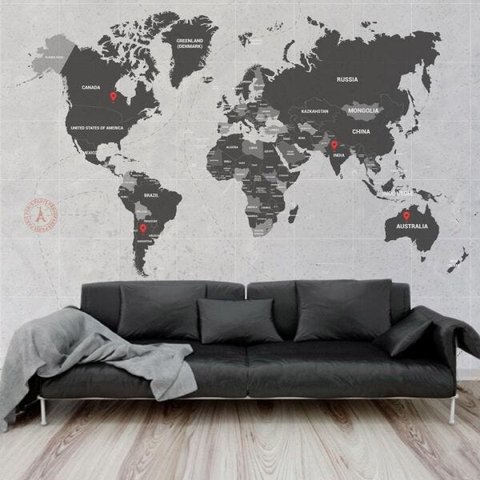 Mural Mapa Mundi - 3,48 x 3,00m