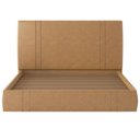 Ver imagem 3 de Cama Queen Flutuante com Cabeceira 160cm Astra S04 Couríssimo Bege - Lyam Decor