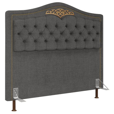 Cabeceira Cama Box Casal 140cm Imperial J02 Linho Grafite - Mpozenato