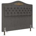 Ver imagem 1 de Cabeceira Cama Box Casal 140cm Imperial J02 Linho Grafite - Mpozenato