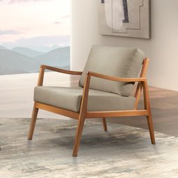 Poltrona Giulia Luxo Madeira Maciça Castellar Móbile Corino Off White - 3