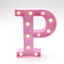 Ver imagem 1 de Luminária Led Letra P - Rosa