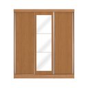 Ver imagem 1 de Guarda Roupas Casal 3 Portas de Correr 3 Espelhos Kappesberg Tapajós/canela 180cm
