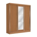 Ver imagem 2 de Guarda Roupas Casal 3 Portas de Correr 3 Espelhos Kappesberg Tapajós/canela 180cm