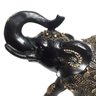 Estátua de Elefante Indiano Preto e Dourado Resina 21cm - 3
