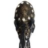 Estátua de Elefante Indiano Preto e Dourado Resina 21cm - 4