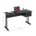 Ver imagem 2 de Mesa Escrivaninha Home Office Ecos 100 cm 2 Gavetas Madri