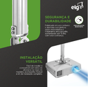 Ver imagem 4 de Suporte de Teto para Projetor Ajustável 54,5 a 90cm 360° até 13,5kg Branco PRO1100W Elg