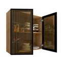 Ver imagem 5 de Armário Aéreo 800 2 Portas Vidro Art 6001 Freijo / Abs Preto